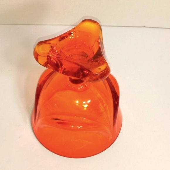 Viking Epic Drape Glitzy Orange/ Yellow Round Footed Compote VINTAGE - Picture 7 of 8